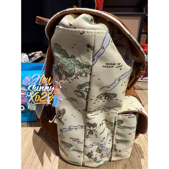 Loungefly Disney Winnie The Pooh Map Allover Print Mini Backpack
